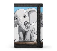 Anceky Portefeuille White Elephant, Fin et élégant, à Trois Volets, pour Homme et Femme. Porte-Cartes de crédit Discret et Compact. Convient aux Hommes et aux Femmes.
