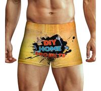 Anceky Projets de Bricolage pour la Maison, Texture rétro, Boxer pour Homme, caleçon imprimé, sous-vêtement Extensible, Doux