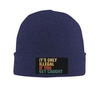 Anceky Qaizpol C'est illégal Seulement si Vous Vous Faites Prendre Bonnets tricotés pour Femmes et Hommes