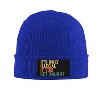 Anceky Qaizpol C'est illégal Seulement si Vous Vous Faites Prendre Bonnets tricotés pour Femmes et Hommes