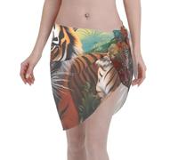 Anceky Robe de Plage colorée à Motif Tigre, à séchage Rapide, idéale comme paréo ou Robe de Plage pour Les Vacances.