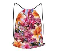 Anceky Sac à dos à cordon, sac de sport à cordon, sac de natation à fleurs épanouies pour hommes et femmes