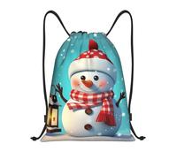 Anceky Sac à dos à cordon, sac de sport à cordon, sac de natation mignon bonhomme de neige pour hommes et femmes