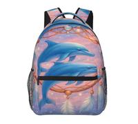Anceky Sac à dos attrape-rêves océan dauphins pour l'université | Sac à dos léger pour ordinateur portable, idéal pour les voyages et les loisirs des adolescents