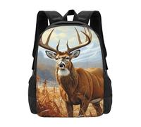 Anceky Sac à dos de voyage Buck Deer, sac à dos de travail/affaires, sac à main pour ordinateur portable 15,6 pouces