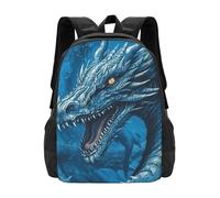 Anceky Sac à dos de voyage Dragon Cool Blue, sac à dos professionnel, sac à main 15,6 pouces