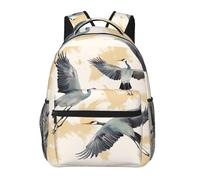 Anceky Sac à dos de voyage Flying Cranes, sac à dos de travail/affaires, sac à main pour ordinateur portable 15,6 pouces