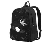 Anceky Sac à dos de voyage Galaxy Astronaut pour femmes | Sac à dos léger pour ordinateur portable pour hommes | Sac à dos tendance grande capacité imperméable pour la randonnée et le travail | Noir