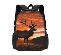 Anceky Sac à dos de voyage Red Deer Bull Elk Sunset, sac à dos de travail/affaires, sac à main 15,6