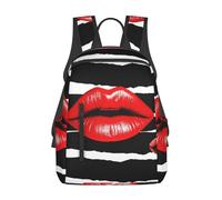 Anceky Sac à dos de voyage Red Lips Kiss pour le travail et les affaires, sac à main pour ordinateur portable 14 pouces B