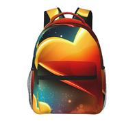 Anceky Sac à dos décontracté à motifs cœurs et étoiles, sac de voyage pour ordinateur portable