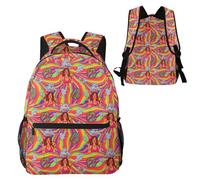 Anceky Sac à dos décontracté Trippy CoolArt, sac à dos de randonnée léger avec gourde