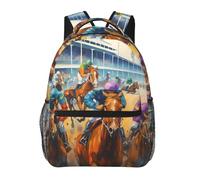 Anceky Sac à dos hippique pour étudiants | Sac à dos léger pour ordinateur portable, idéal pour les voyages et les loisirs des adolescents