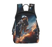 Anceky Sac à dos léger pour homme, astronaute volant dans l'espace, sac pour ordinateur portable pour les voyages. Salut !