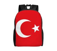 Anceky Sac à dos léger pour ordinateur portable à motif drapeau de Turquie