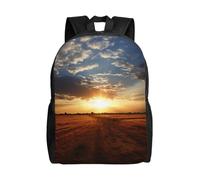 Anceky Sac à dos mignon Field Sunrise, imperméable, léger, décontracté, pour ordinateur portable, pour hommes et femmes