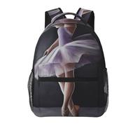 Anceky Sac à dos pour ordinateur portable 15,6 pouces, motif danseuse de ballet, décontracté, motif donuts et chocolat