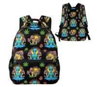 Anceky Sac à dos pour ordinateur portable, chakra du soleil, yoga, méditation, champignon extraterrestre, œil psychédélique
