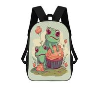 Anceky Sac à dos pour ordinateur portable, résistant, mignon, avec deux grenouilles, petit sac à dos pour homme