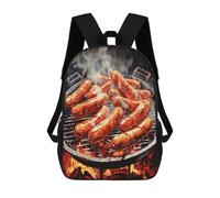 Anceky Sac à dos pour ordinateur portable, résistant, mignon, motif saucisse en feu, petit sac à dos pour hommes
