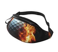 Anceky Sac banane Golf Ball On Fire pour homme et femme, léger et réglable, idéal pour les voyages, la randonnée et la course à pied