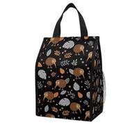 Anceky Sac isotherme pliable et portable, motif kiwi de Nouvelle-Zélande, sac à lunch isotherme étanche avec poches pour les pique-niques et les trajets quotidiens