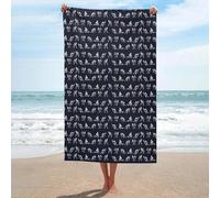 Anceky Serviette de Bain à séchage Rapide, Grande, Amusante, Motif bagarre, Serviette de Plage Douce et absorbante, idéale pour Les Voyages, la Natation et la Salle de Sport (80 x 130 cm).