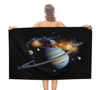 Anceky Serviette de Plage Adulte Planet Jupiter, Douce et absorbante, idéale pour la Plage, la Piscine, Les Voyages, Le Sport, la Natation, Le Camping, Les Vacances et Bien Plus Encore. 79 x 130 cm.