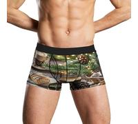 Anceky sous-vêtements pour Hommes Coffee Bread, Boxer Respirant et évacuant l'humidité, sous-vêtements légers pour Hommes