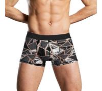 Anceky sous-vêtements pour Hommes en marbre Or Rose, Boxer Respirant et évacuant l'humidité, sous-vêtements légers pour Hommes