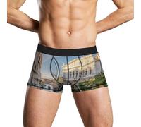 Anceky sous-vêtements pour Hommes Old Buildings, Boxer Respirant et évacuant l'humidité, sous-vêtements légers pour Hommes