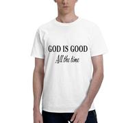 Anceky T-Shirt « Dieu est Bon en Tout Temps », col Rond, en Coton, pour Hommes et Femmes.