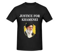 Anceky T-Shirt Justice pour Ali Khamenei, col Rond, 100% Coton, Unisexe