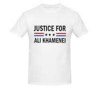 Anceky T-Shirt Justice pour Ali Khamenei, col Rond, 100% Coton, Unisexe