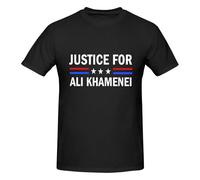Anceky T-Shirt Justice pour Ali Khamenei, col Rond, 100% Coton, Unisexe