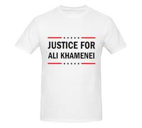 Anceky T-Shirt Justice pour Ali Khamenei, col Rond, 100% Coton, Unisexe