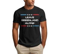 Anceky T-Shirt Laissez Le Groenland Tranquille » - Soutien au Groenland - T-Shirt Homme