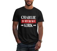 Anceky T-Shirt « Mon héros est Charlie Kirk » Priez pour Charlie Kirk T-Shirt Repose