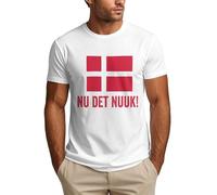 Anceky T-Shirt Nu Det Nuuk Now's Enough, Drapeau du Danemark et du Groenland, en Solde pour Hommes