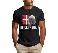 Anceky T-Shirt Nu Det Nuuk Now's Enough, Drapeau du Danemark et du Groenland, en Solde pour Hommes