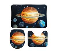 Anceky Tapis de Bain Phosphorescent Motif planètes du système Solaire, Tapis de Douche Super Absorbant, antidérapant, séchage Rapide, pour Chambre à Coucher, Cuisine, évier, Baignoire, 61 x 40 cm