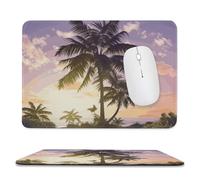 Anceky Tapis de Souris pour Ordinateur, Jeu, Bureau et Maison, 20 x 24 cm, Petit Palmier d'été