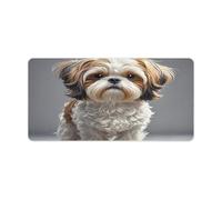 Anceky Tapis de Souris Shih Tzu, Grand Tapis de Bureau antidérapant pour Ordinateur et Ordinateur Portable, Protection pour Ordinateur Portable, Bloc-Notes pour Bureau et Maison, 30,5 x 61 cm