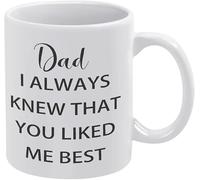 Anceky Tasse à café amusante en céramique 11 oz - Papa, je savais que tu m'aimais le plus - Tasse à café fantaisie pour femme, patron, ami, employé ou conjoint