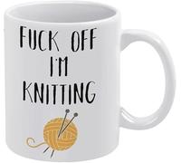 Anceky Tasse à café humoristique « Fuck Off I'm Knitting » de 325 ml