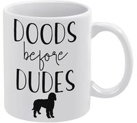 Anceky Tasse « Doods Before Dudes » blanche de 325 ml, style bohème - Tasse à café et à thé mignonne - Tasses à café en céramique pour femmes et hommes
