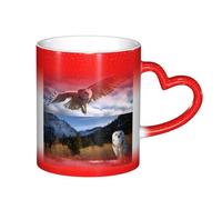 Anceky Tasse magique thermosensible à changement de couleur, 325 ml, motif animaux et paysages, en céramique, idéale pour un anniversaire ou Noël.