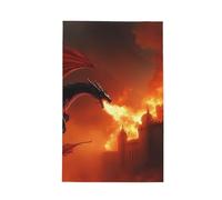 Anceky Torchons de Cuisine absorbants « Attaque du château des Dragons de feu », 40 x 66 cm, à séchage Rapide