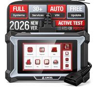 ANCEL DS160 OBD2 Outil de diagnostic auto pour Porsche, codage ECU & bidirectionnel, AUTOVIN, testeur de système complet pour véhicule, 30+ fonctions de service, chat en ligne, mises à jour à vie