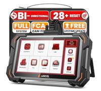 ANCEL Scanner OBD2 DS500 Elite Outil de diagnostic bidirectionnel pour voiture avec plus de 28 services de réinitialisation, test actif, CAN-FD, FCA Autoauth, mise à niveau gratuite à vie